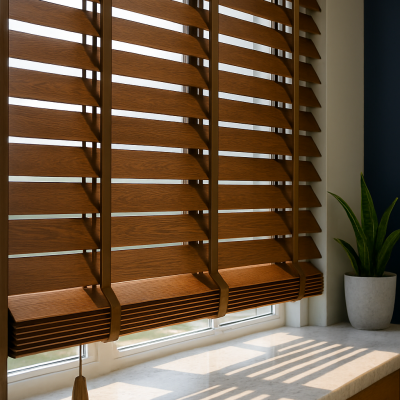 Ahşap Jaluzi Ceviz Renk